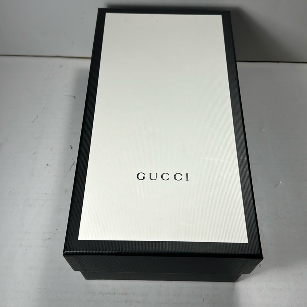 Authentic Gucci Black & White Empty Shoe Box / Gift Box 12 3/4” x 6 3/4” x 4 1/2